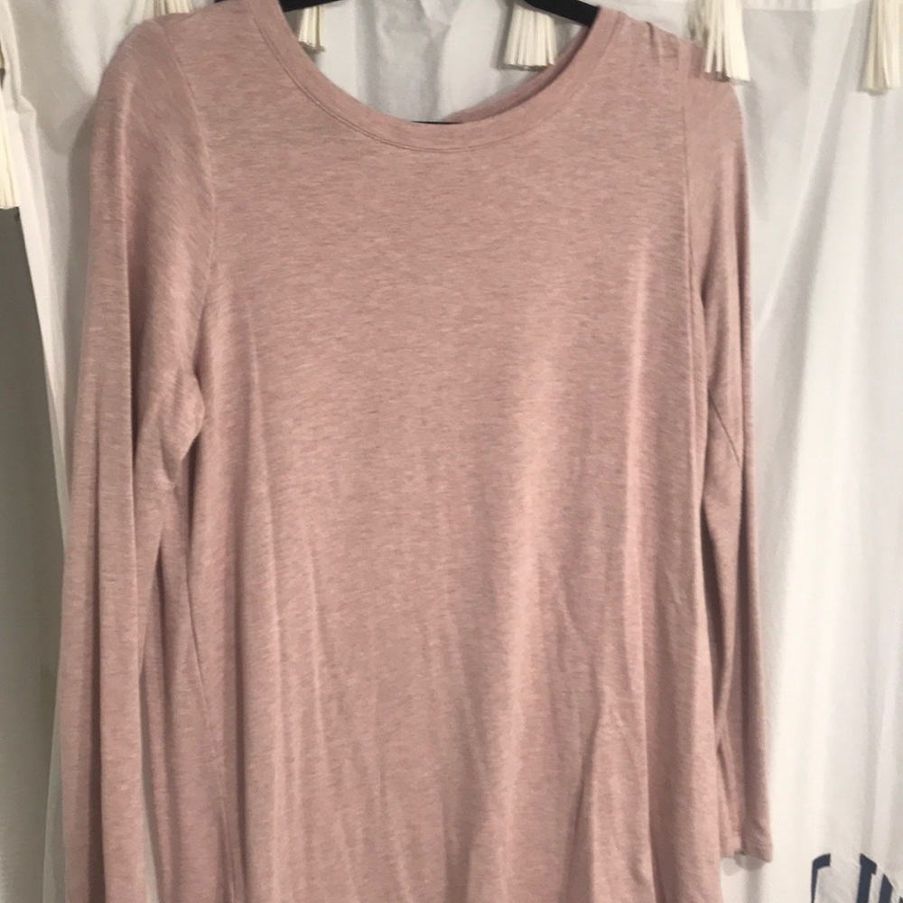 Lou and Grey pink shirt with zipper back